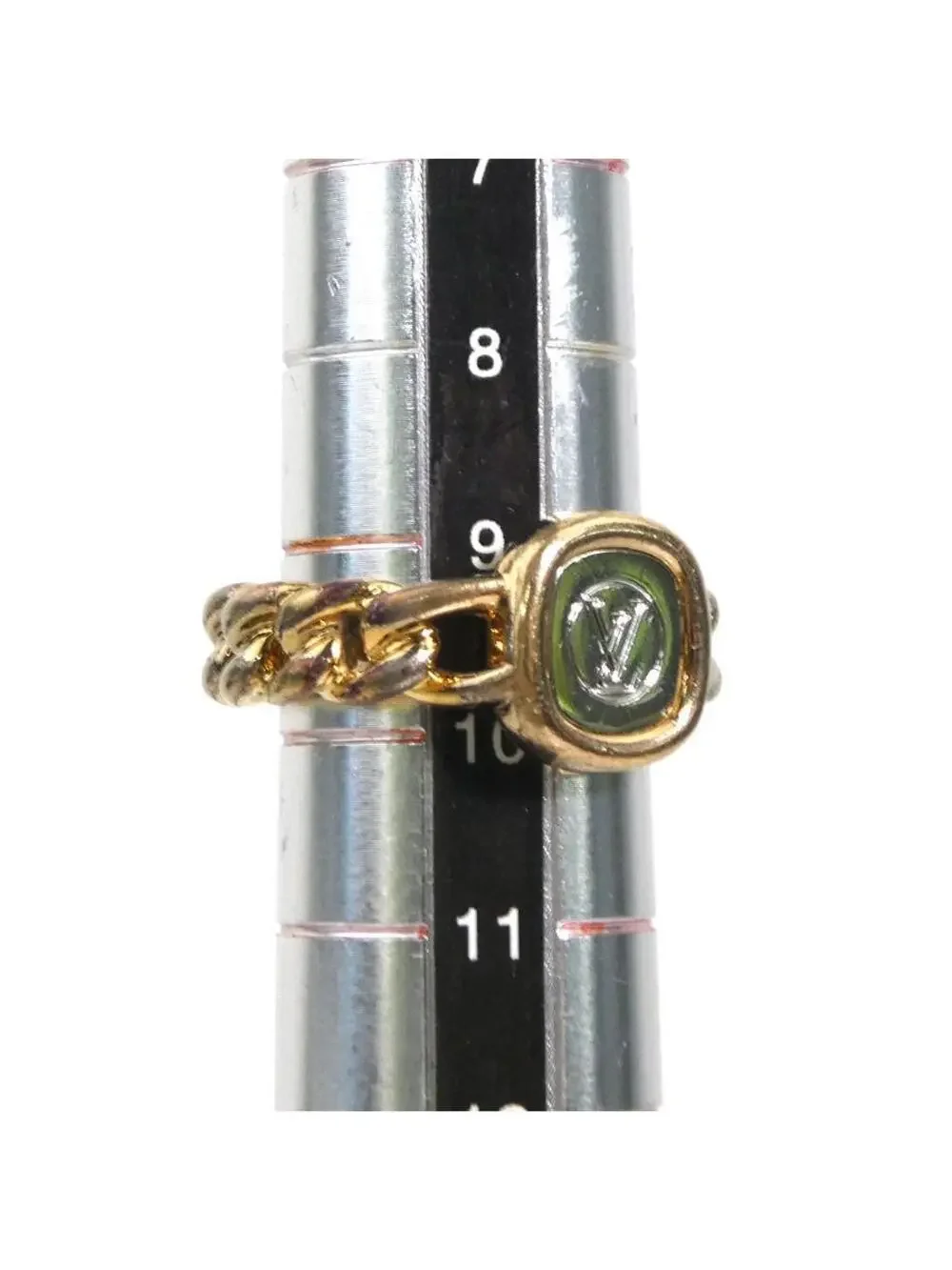 Auth Louis Vuitton Id Chain Ring #302655L18B